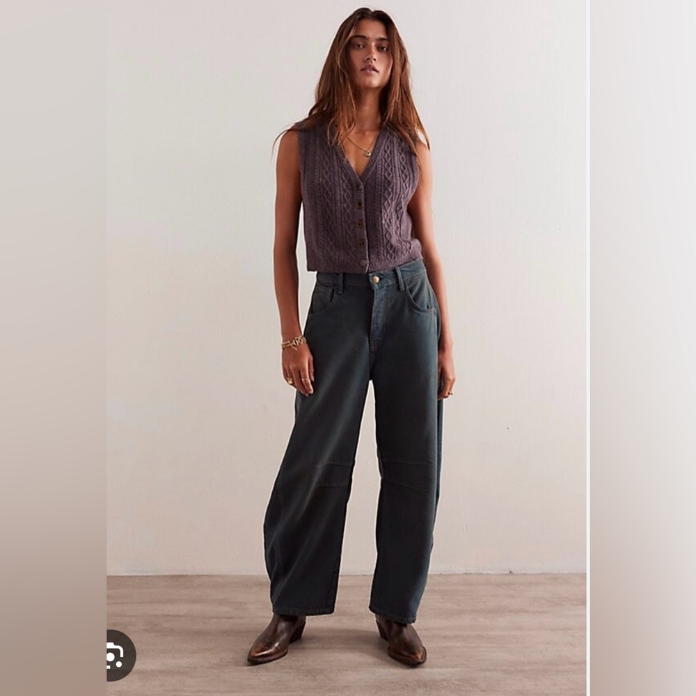 Free People Good Luck Mid Rise Barrel Jeans